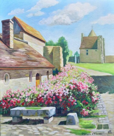 Painting titled "Le fournil de Villa…" by Christel Fréon, Original Artwork, Oil