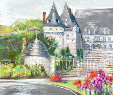 Dessin intitulée "Mesnières-en-Bray,…" par Christel Fréon, Œuvre d'art originale, Pastel