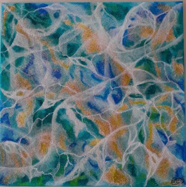 Painting titled "Tableau acrylique" by Christel Le Goff-Grataloup, Original Artwork, Acrylic Mounted on Wood Stretcher frame