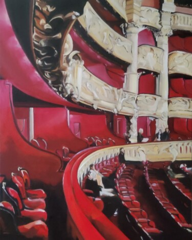 绘画 标题为“Opéra de Paris” 由Christel Soubeyre, 原创艺术品, 油 安装在木质担架架上