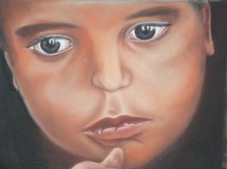 Painting titled "Amal" by C.Donnadieu-Bellini, Original Artwork