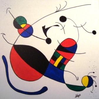 Peinture intitulée "Hommage à Miro 9" par C.Donnadieu-Bellini, Œuvre d'art originale