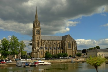 Photographie intitulée "Eglise Notre-Dame" par Christel Jeantheau, Œuvre d'art originale, Photographie numérique