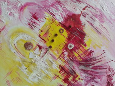 Pittura intitolato "Explosion de couleu…" da Christelle Carlton, Opera d'arte originale, Gouache
