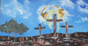Schilderij getiteld "La résurrection" door Christelle Carlton, Origineel Kunstwerk, Acryl