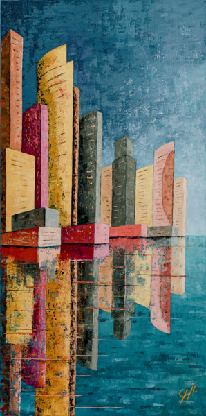 Pittura intitolato "Palette de couleurs" da Christelle Chereau, Opera d'arte originale, Acrilico