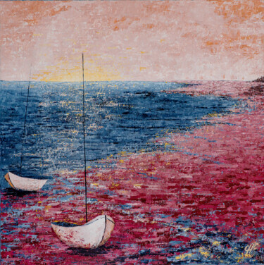 Painting titled "Promenade estivale" by Christelle Chereau, Original Artwork, Acrylic