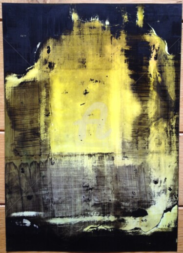 Peinture intitulée "Yellow Breakthrough" par Christelle Crokaert, Œuvre d'art originale, Autre