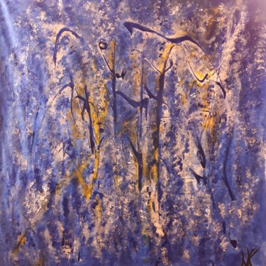 Pittura intitolato "Sur le fil..." da Christelle Grange, Opera d'arte originale, Acrilico