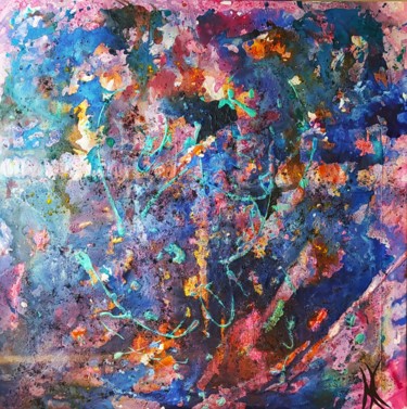 Pintura titulada "L'échappée belle" por Christelle Grange, Obra de arte original, Pigmentos Montado en Bastidor de camilla d…