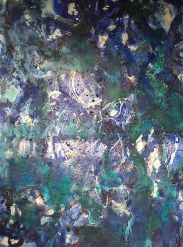 Pintura titulada "La raison d'être" por Christelle Grange, Obra de arte original, Pigmentos Montado en Bastidor de camilla d…