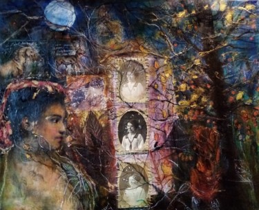 Peinture intitulée "Mémoires" par Hervieu Christelle, Œuvre d'art originale, Acrylique Monté sur Châssis en bois