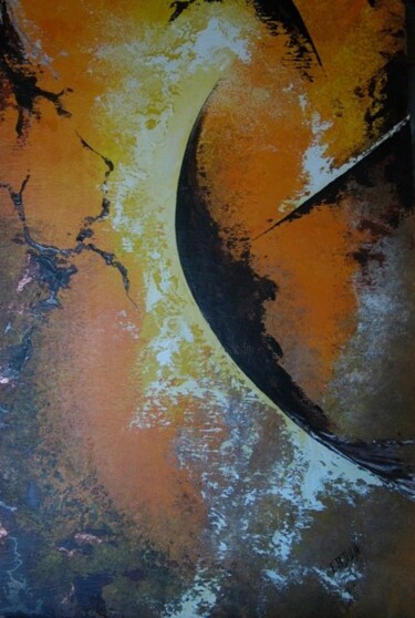 Peinture intitulée "Terre de lumière" par Christelle Julia, Œuvre d'art originale, Huile