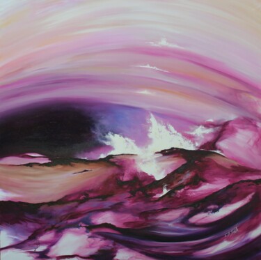 Painting titled ""Mauve"" by Christelle Julia, Original Artwork