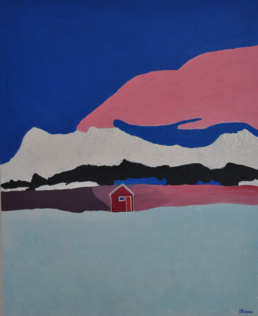 Pintura titulada "Norvège" por Christelle Mayeur, Obra de arte original, Acrílico Montado en Bastidor de camilla de madera