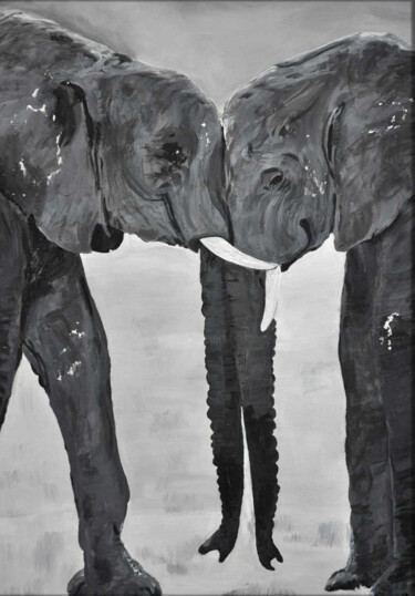 Картина под названием "Kenya" - Christelle Mayeur, Подлинное произведение искусства, Акрил Установлен на Деревянная рама для…