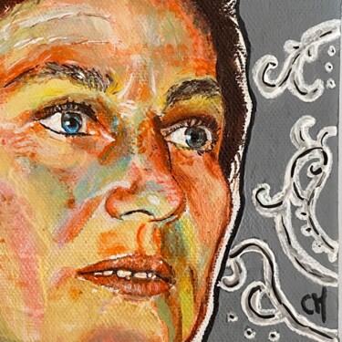 Pittura intitolato "Simone Veil, acryli…" da Christelle Mayeur, Opera d'arte originale, Acrilico