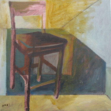 Painting titled "Chaise espace intèr…" by Christelle Prat, Original Artwork, Oil