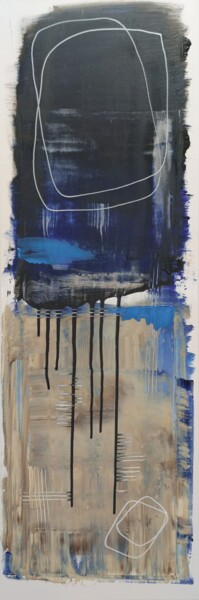 Pittura intitolato "Abstract landscape" da Christelle Remonnay, Opera d'arte originale, Acrilico