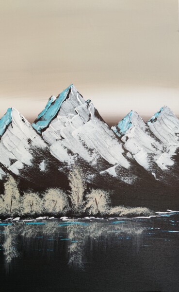 Pittura intitolato "Alpes" da Christelle Remonnay, Opera d'arte originale, Acrilico