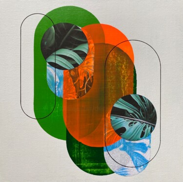Peinture intitulée "Green" par Christelle Riffet (Céhère), Œuvre d'art originale, Acrylique Monté sur Carton