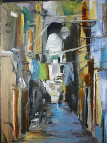 Peinture intitulée "Rue de Naples" par Christelle Veron Cherbonnier, Œuvre d'art originale, Acrylique