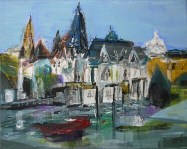 Painting titled "Budapest" by Christelle Veron Cherbonnier, Original Artwork, Acrylic