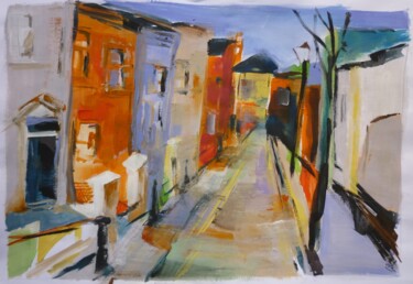 Pittura intitolato "Rue de Londres" da Christelle Veron Cherbonnier, Opera d'arte originale, Acrilico