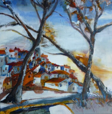 제목이 "Les collines de Céz…"인 미술작품 Christelle Veron Cherbonnier로, 원작, 아크릴 나무 들것 프레임에 장착됨