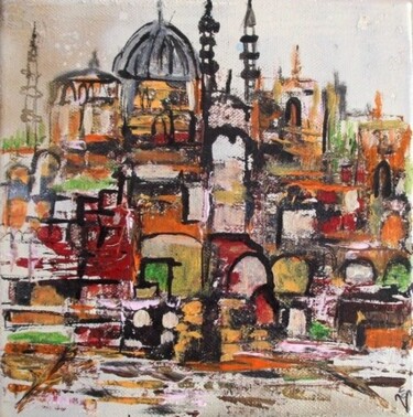Painting titled "Istanbul" by Christelle Veron Cherbonnier, Original Artwork