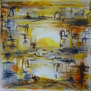 Painting titled "Sur les rives du Ta…" by Christelle Veron Cherbonnier, Original Artwork