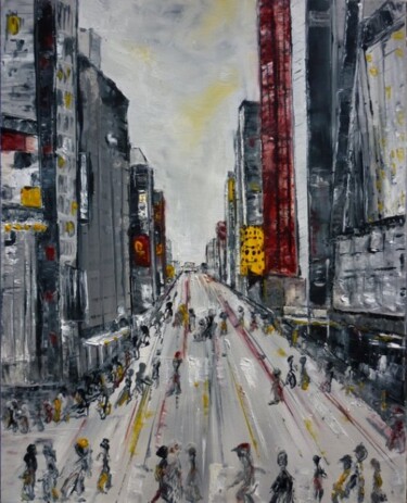 Peinture intitulée "New York Street" par Christelle Veron Cherbonnier, Œuvre d'art originale