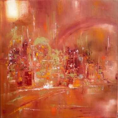 Painting titled "Mica-cité" by Christelle Veron Cherbonnier, Original Artwork