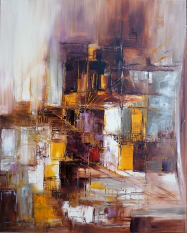 Painting titled "Chemin d'été" by Christelle Veron Cherbonnier, Original Artwork