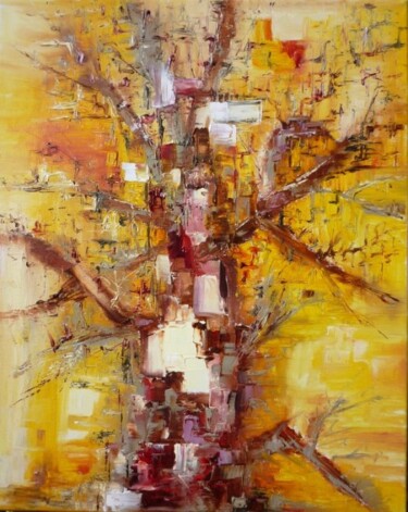 Painting titled "Fenêtres sur arbre" by Christelle Veron Cherbonnier, Original Artwork