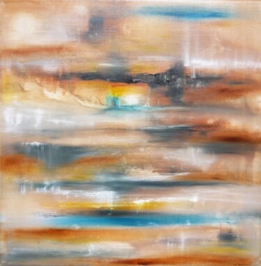 Painting titled "Sunset  Far West" by Christelle Veron Cherbonnier, Original Artwork