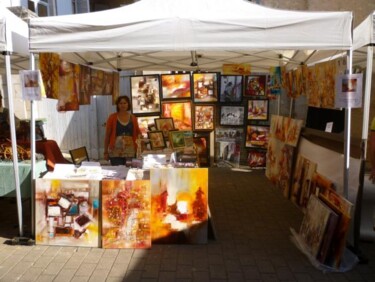 Peinture intitulée "Expo Le Blanc sept…" par Christelle Veron Cherbonnier, Œuvre d'art originale