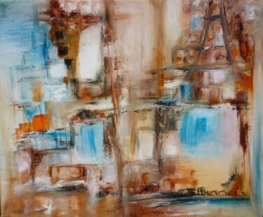 Peinture intitulée "Paris, rentrée 2010" par Christelle Veron Cherbonnier, Œuvre d'art originale