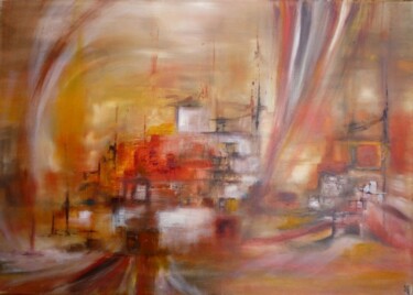 Painting titled "Chinatown" by Christelle Veron Cherbonnier, Original Artwork