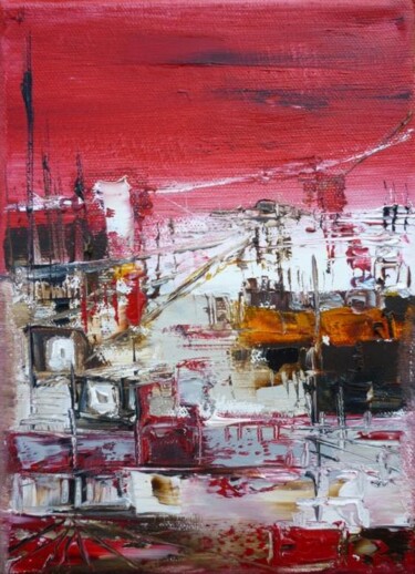 Peinture intitulée "Petit rouge Maroc" par Christelle Veron Cherbonnier, Œuvre d'art originale