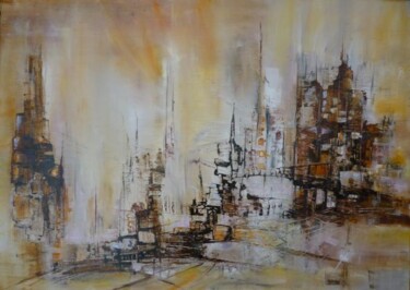 Painting titled "Barcelona" by Christelle Veron Cherbonnier, Original Artwork