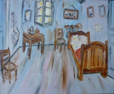 Peinture intitulée "La chambre de Vince…" par Christelle Veron Cherbonnier, Œuvre d'art originale