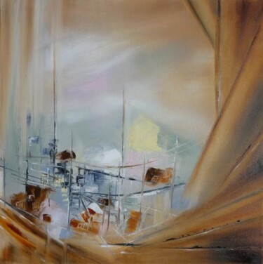 Painting titled "Vallée verte" by Christelle Veron Cherbonnier, Original Artwork