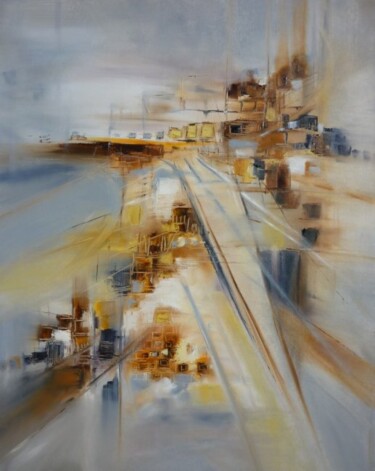 Painting titled "Boulevard de la mer" by Christelle Veron Cherbonnier, Original Artwork