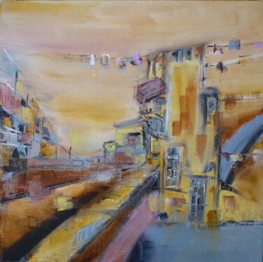 Painting titled "Antibes" by Christelle Veron Cherbonnier, Original Artwork