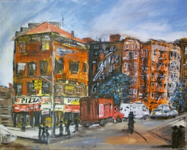 Painting titled "Little Italy" by Christelle Veron Cherbonnier, Original Artwork, Oil