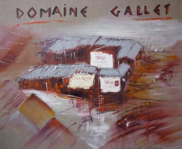 Peinture intitulée "Domaine Gallet" par Christelle Veron Cherbonnier, Œuvre d'art originale, Huile