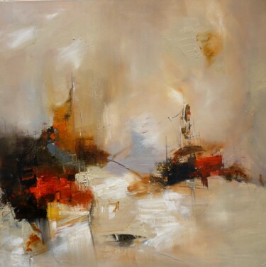 Peinture intitulée "Le souffle du vent" par Christelle Veron Cherbonnier, Œuvre d'art originale, Huile