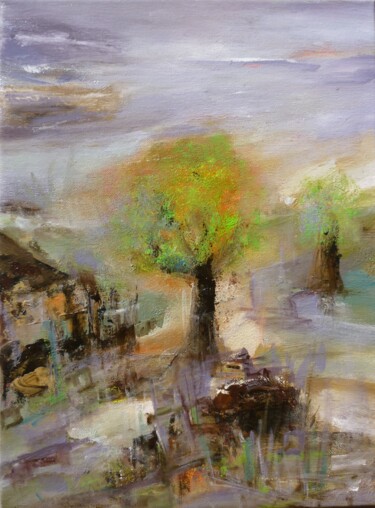 Peinture intitulée "L'arbre de Léo" par Christelle Veron Cherbonnier, Œuvre d'art originale, Acrylique