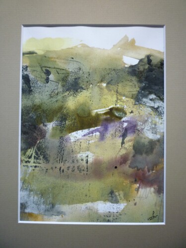 Painting titled "Vertes prairies 1" by Christelle Veron Cherbonnier, Original Artwork, Other